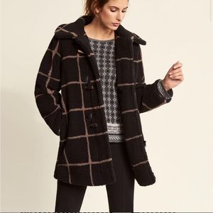 Hatley Black Teddy Jacket with Taupe Windowpane